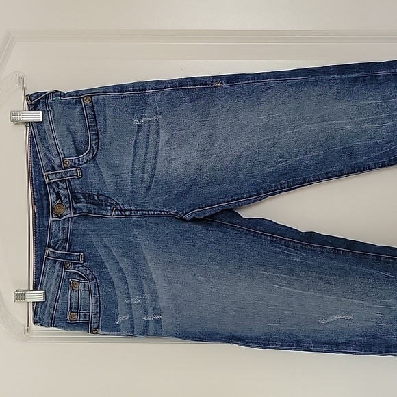 True RELIGION WHITE WASHED DISTRESSED SKINNY JEANS SIZE 28 - Picture 5 of 16